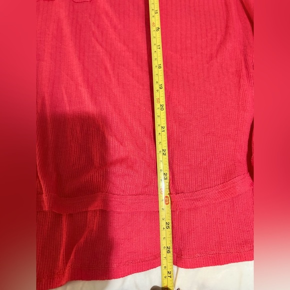 Free People Lola Lace Trim V-Neck Top Sz Small - Picture 7 of 7